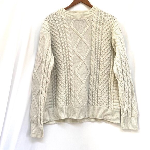 Aelfric Eden Other - Aelfric Eden Cream Cable Knit Crewneck Sweater